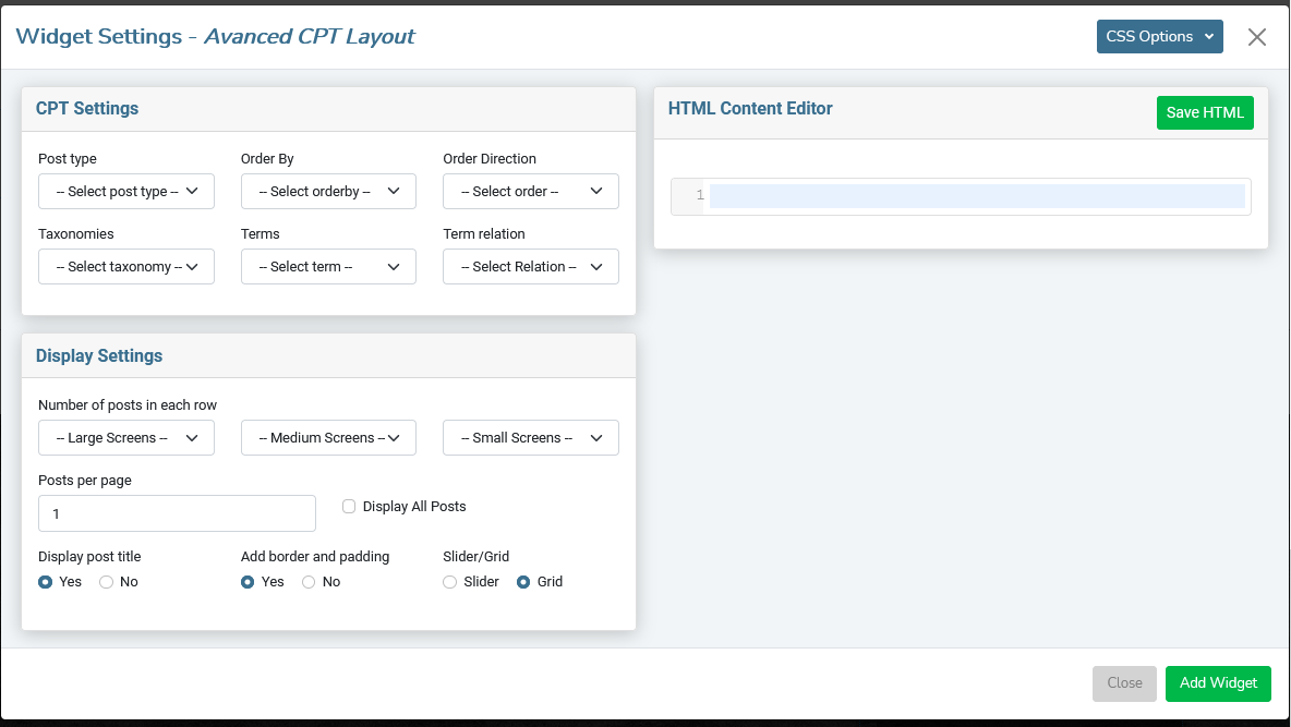 Advanced CPT Widget